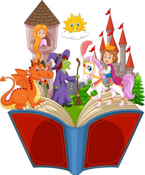 Imagination in a children fairy tail fantasy book 8733484 Vector Art at ...