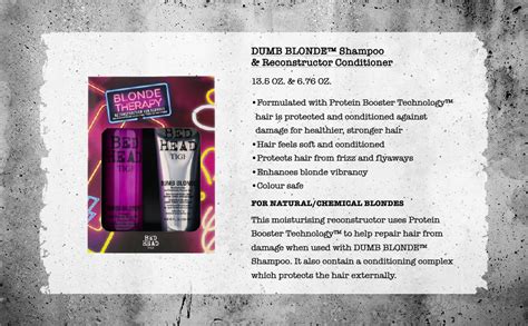 Amazon TIGI Bed Head Dumb Blonde Champú y acondicionador