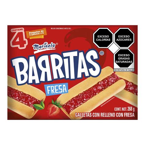 Compra en línea Barritas Marinela de Fresa 268g Justo mx