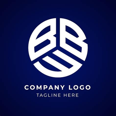 Plantilla de icono de diseño de logotipo de monograma bbw de letra creativa Vector Premium