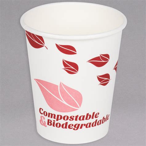 EcoChoice Oz Leaf Print Compostable And Biodegradable Paper Hot Cup Pack