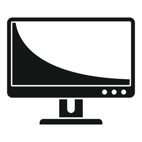 Office Monitor Icon Simple Vector Screen Computer Vector Art