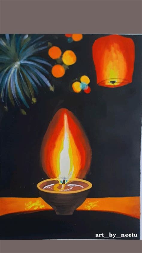 diwali diya | Diwali painting, Poster rangoli, Diwali drawing