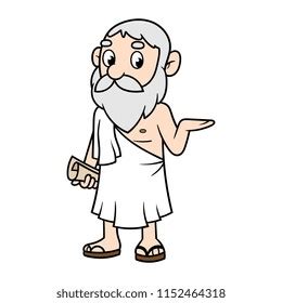 Plato Cartoon Style Vector Stock Vector Royalty Free 277414514