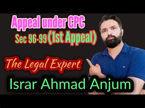 Appeal Under Cpc First Appeal Part Sec To Cpc Youtube