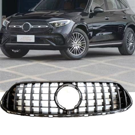 Black Front Bumper Grille Mesh Grill For Mercedes Benz X Glc