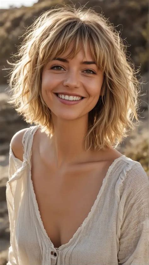 Discover Trendy Shaggy Hair Cuts With Bangs Face Framing Peekaboo