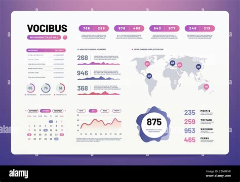 Infografik Dashboard Vorlage Ui Ux Design Mit Diagrammen Diagrammen