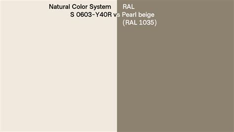 Natural Color System S Y R Vs Ral Pearl Beige Ral Side By