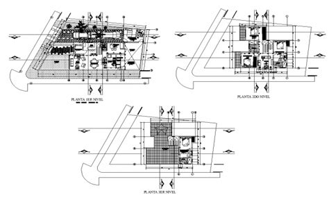 Residential Building Structure Detail 2d View Layout Plan In Autocad