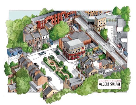 Katherine Baxter | Illustrated Maps-Eastenders map