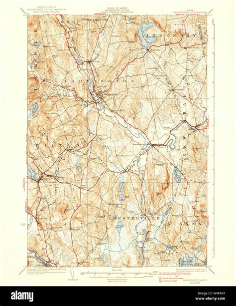 Maine USGS Historical Map Farmington 460391 1924 62500 Restoration