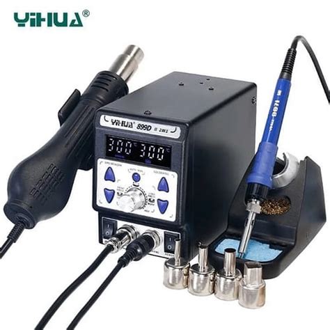 YIHUA Digital Soldering Iron Hot Air Gun SMD Rework Station YH 899D II