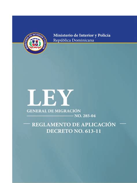 Ley De Migracion 230224 200524 Pdf