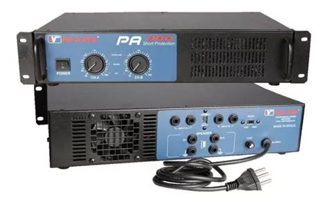 Amplificador De Potencia New Vox Pa W Rms Ohms Cor Preto