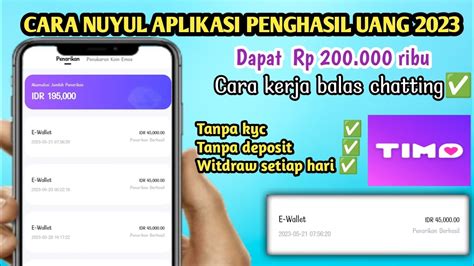 CARA NUYUL KOIN DI APLIKASI TIMO PENGHASIL SALDO DANA TERCEPAT 2023