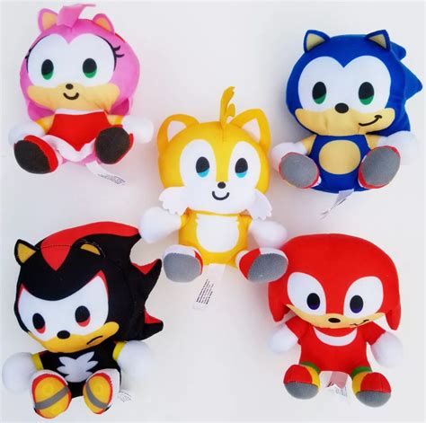 Sonic The Hedgehog Sonic Tails Knuckles And Amy Plushies Doit360