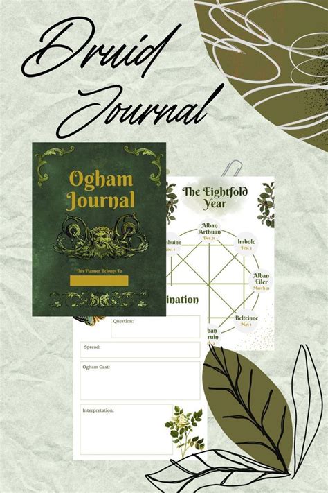 Druid Journal Divination Journal Ogham Journal Rune Casting Ogham