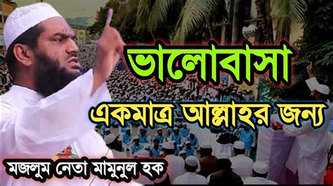 Bangla New Waz By Allama Mamunul Haque ভালোবাসা একমাত্র আল্লাহর জন্য