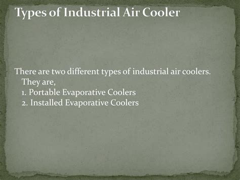 Ppt Tips For Choosing Right Industrial Air Coolers Powerpoint