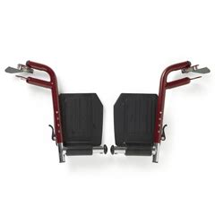 Medline Red Steel Swing-Away Footrest Assembly for Wheelchairs, 1/CS