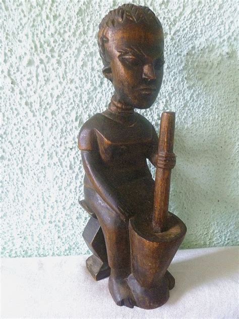 Statuette Femme Africaine Bois Luckyfind