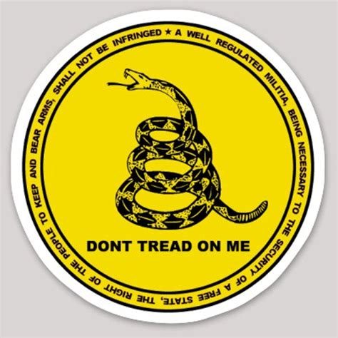 Gadsden Dont Tread On Me Round Vinyl Sticker At Sticker Shoppe