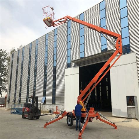 M Man Boom Lift Articulated Towable Trailer Mounted Cherry Picker Man