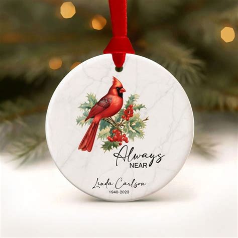 In Memory Cardinal Ornaments Etsy