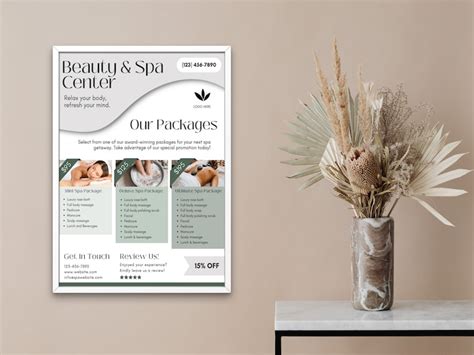 Diy Massage Spa Beauty Flyer Templates Design Editable Etsy