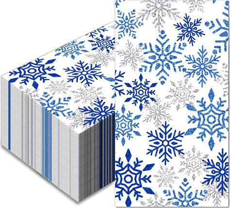 Amazon 100 Pcs Disposable Hand Towel Snowflake Paper Napkins