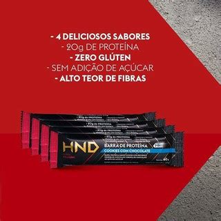 BARRA DE PROTEINA COOKIE 60g HND Unidade Shopee Brasil