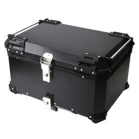 45L Motorcycle Aluminum Alloy Top Box Tail Case Black Shop Today Get