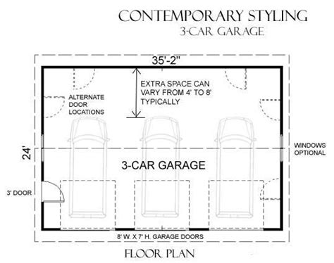 3 Car Detached Garage Floor Plans – Flooring Site