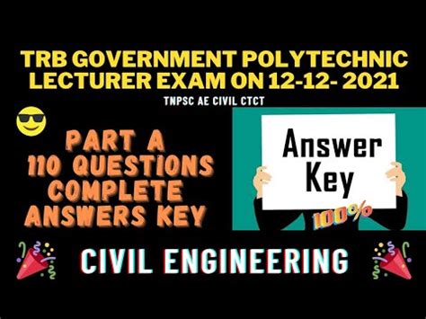 Trb Polytechnic Civil Answer Key Trb Polytechnic Civil Answer Key