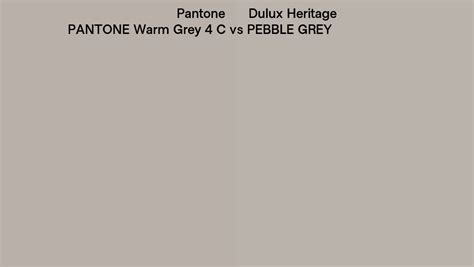 Pantone Warm Grey 4 C Vs Dulux Heritage Pebble Grey Side By Side Comparison