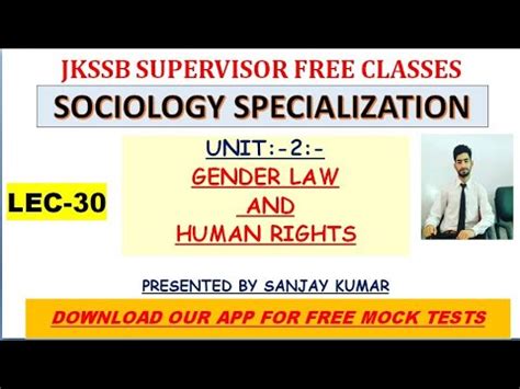 Lec Gender Law And Human Rights Jupiterclasses Jkssbsupervisor