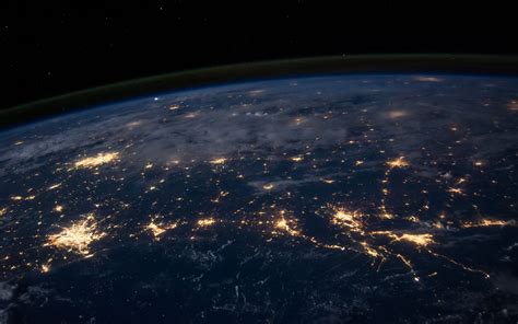 Download wallpapers Earth from space, night on Earth, city lights ...