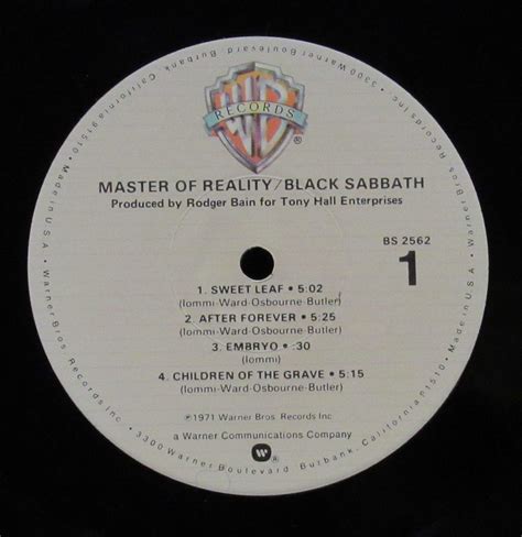 Пластинка Master Of Reality Black Sabbath. Купить Master Of Reality ...