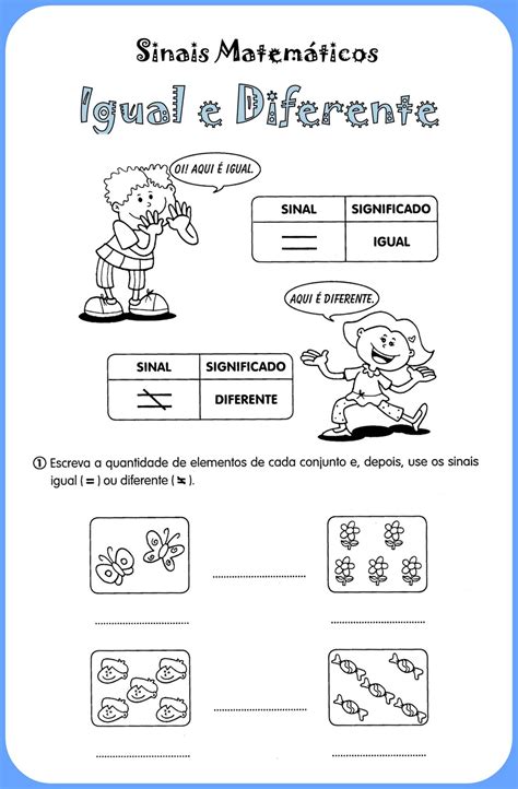 Ingual Ou Igual - Atividades - Igual ou Diferente - Alfabetização - Para o Educador Infantil
