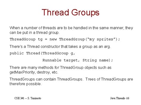 Thread Groups