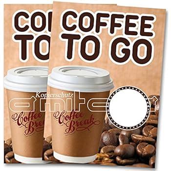 net xpress Werbeschild für Coffee to go A1 Werbeplakat Plakat Poster