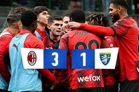 Il Milan Si Mette Alle Spalle La Champions Frosinone Battuto