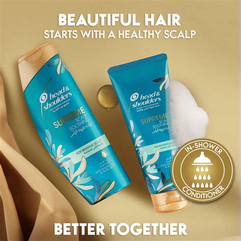 Head And Shoulders Supreme Anti Dandruff Shampoo With Argan Oil And Aloe Vera For Sensitive Scalp