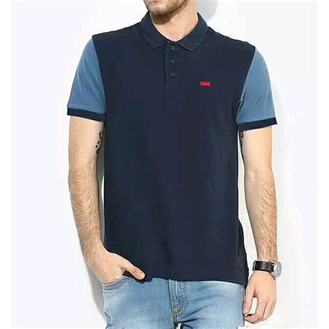 Jual Kaos Polo Shirt Premium Navy Baby Blue Kaos Pria Kaos Kerah