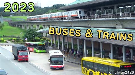 Buses And Trains At Kranji Station Singapore Youtube