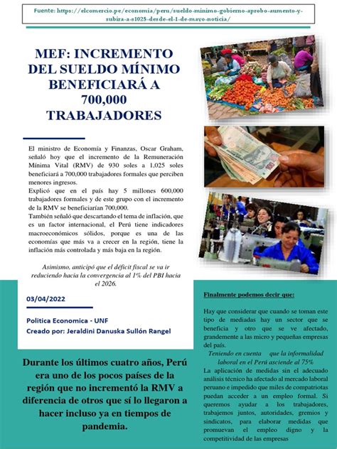 Noticia Economica Politica Economica Jdsr Pdf Business Ciencias Económicas