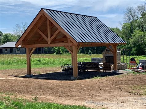 X Timber Frame Pavilion Plan Set Etsy Uk