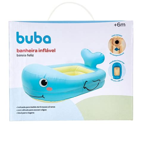 Banheira De Bebê Buba - Banheira de Bebê Inflável Baleia Feliz Buba Azul - BUBA