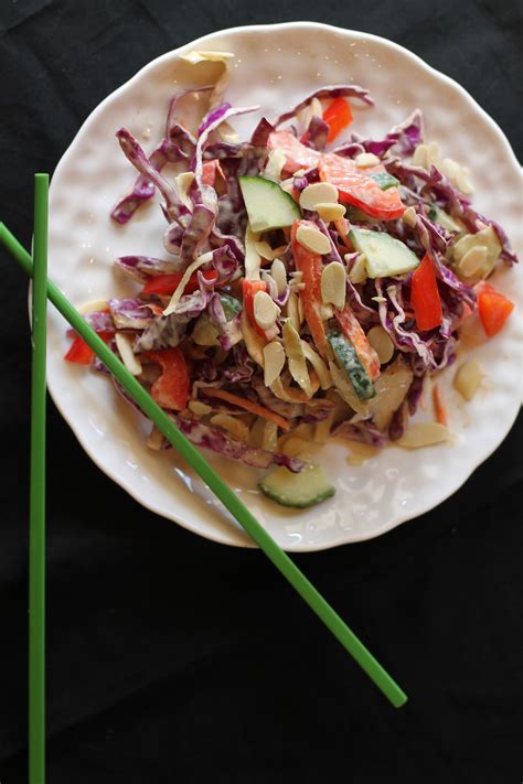 Paleo Thai Cabbage Salad Tessa The Domestic Diva